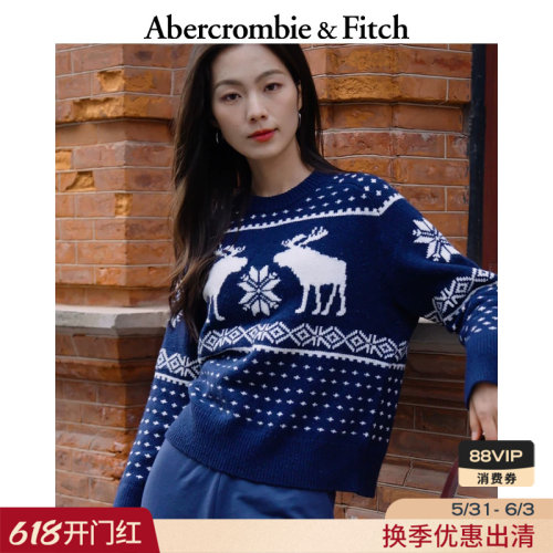 【经典复刻】AF经典大麋鹿图案费尔岛毛衣针织衫26春女装150-6063