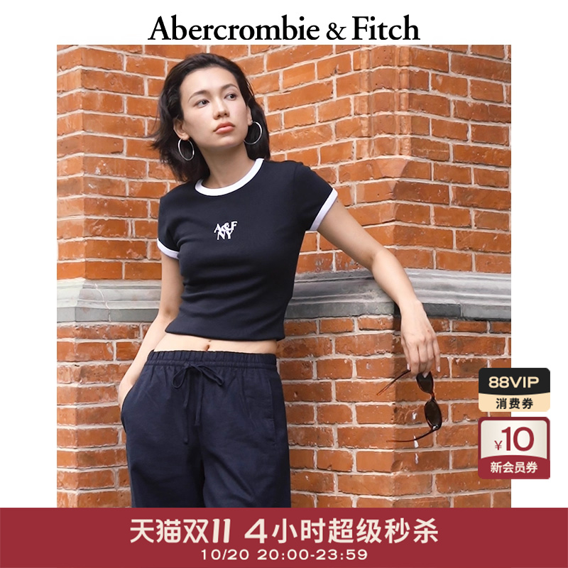 【先加购 20号开抢】AF女装25秋新款棉质印花圆领短袖T恤157-5366
