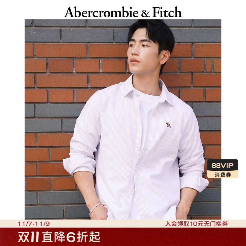 【经典老钱风】AF小麋鹿图案男装25秋新款美式长袖衬衫125-5292