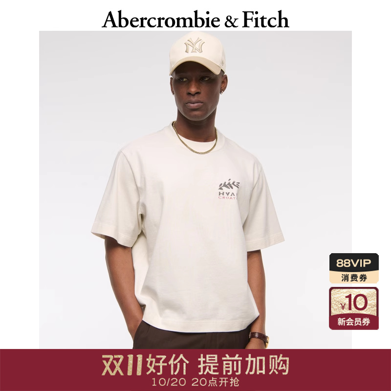 AF男装女装情侣装25夏季美式棉质百搭宽松圆领短袖T恤123-5053