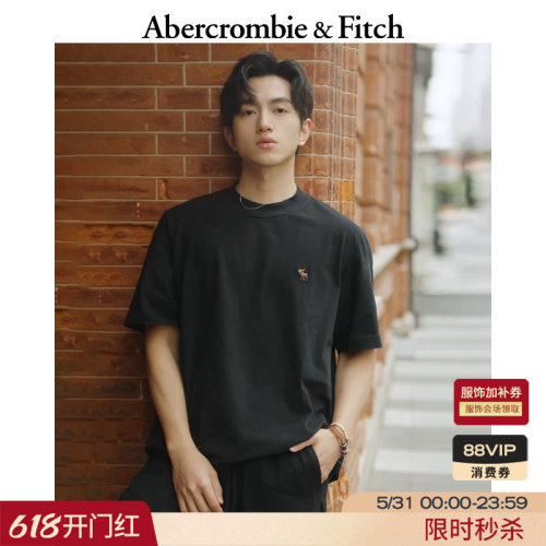 AF经典小麋鹿图案情侣重磅棉质短袖T恤上衣26春夏男装124-6005
