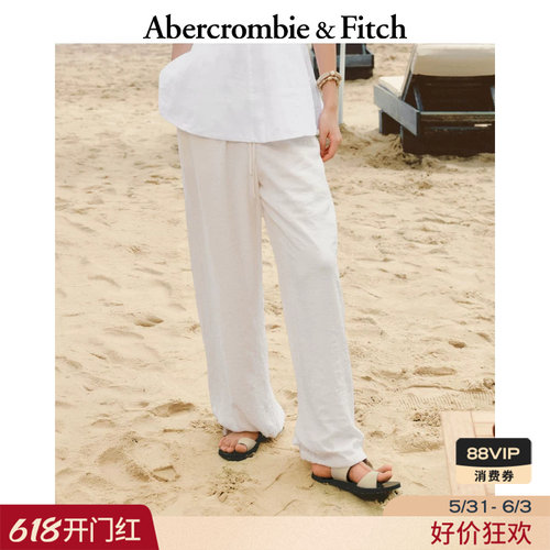 AF美式白色休闲裤长裤