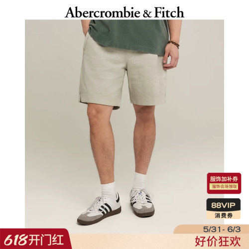 AF美式休闲通勤直筒黄色多色舒适五分裤短裤26夏男装128-6086