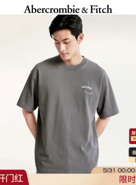 AF美式情侣重磅棉质LOGO创意图案短袖T恤上衣26春夏男装123-6047