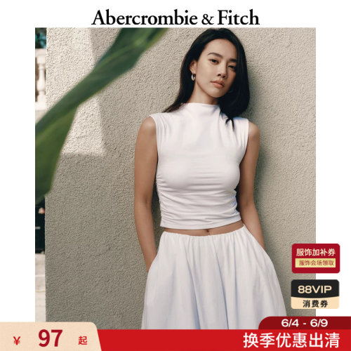 莫代尔修身无袖T恤背心上衣
