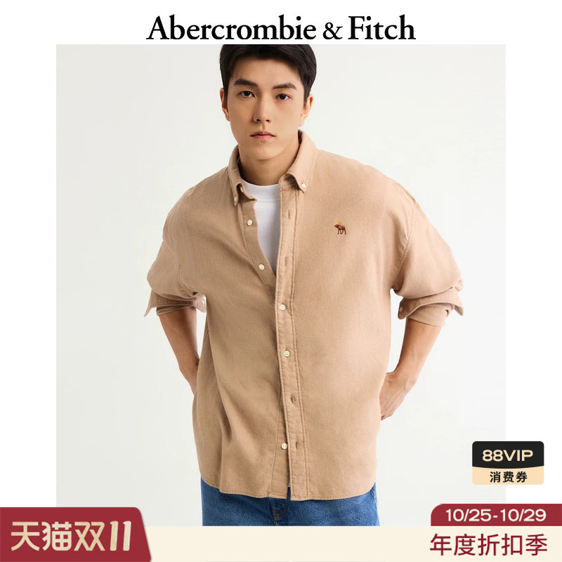 AF经典小麋鹿图案美式复古棉质法兰绒衬衫26年热卖男装125-26001