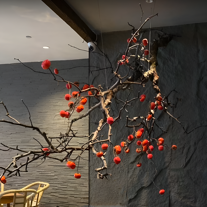 民宿装饰天花板高级仿生绿植假树