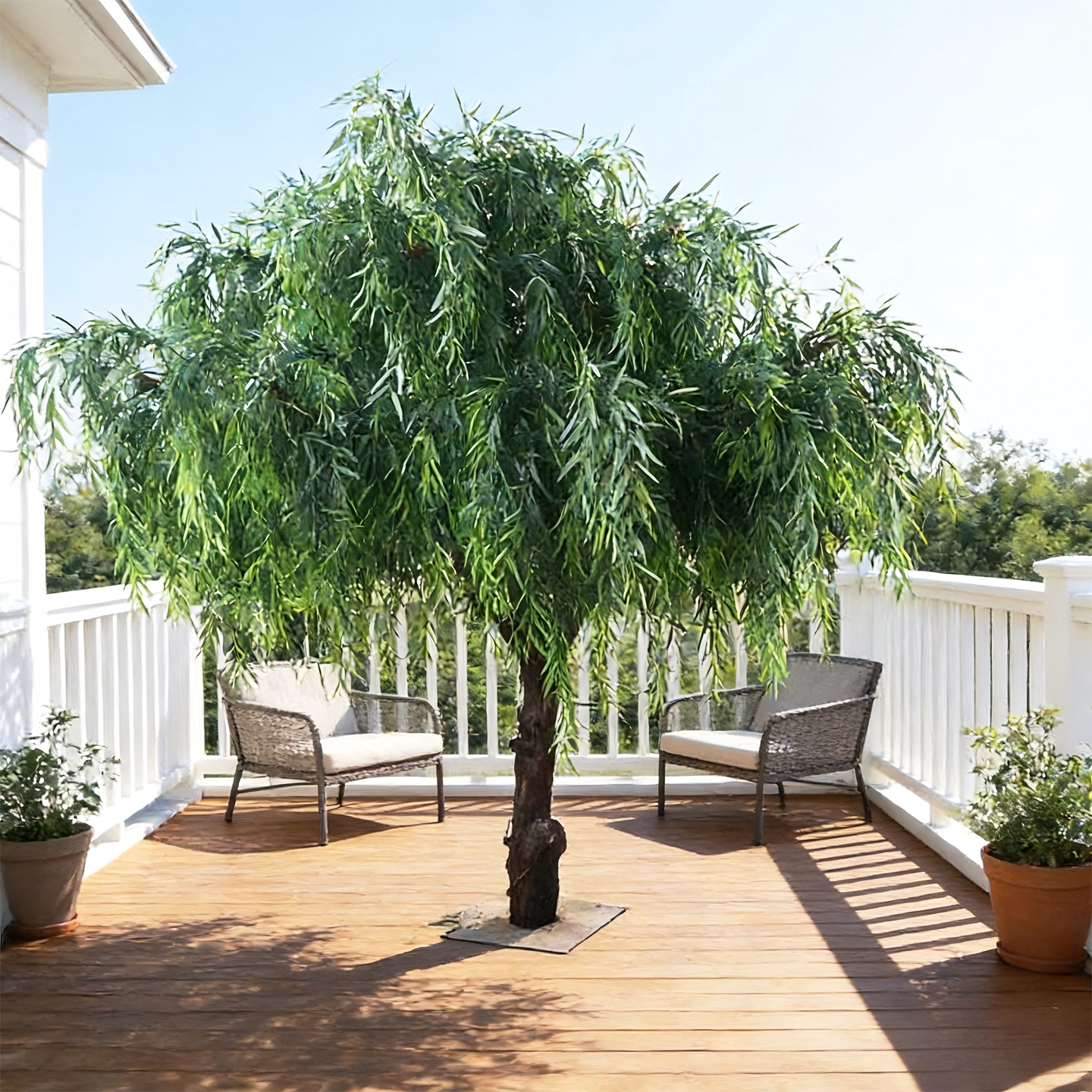 仿真垂柳树假柳树柳树叶装饰室外道具摆放绿树景观大型仿真树装饰