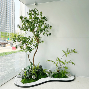仿真马醉木绿植室内造景橱窗装饰树仿生植物假树简约景观茶室摆件