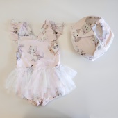 2025女童裙式 连体泳衣婴幼儿童戏水泳衣女宝宝泳装 抗菌抗氯游泳衣