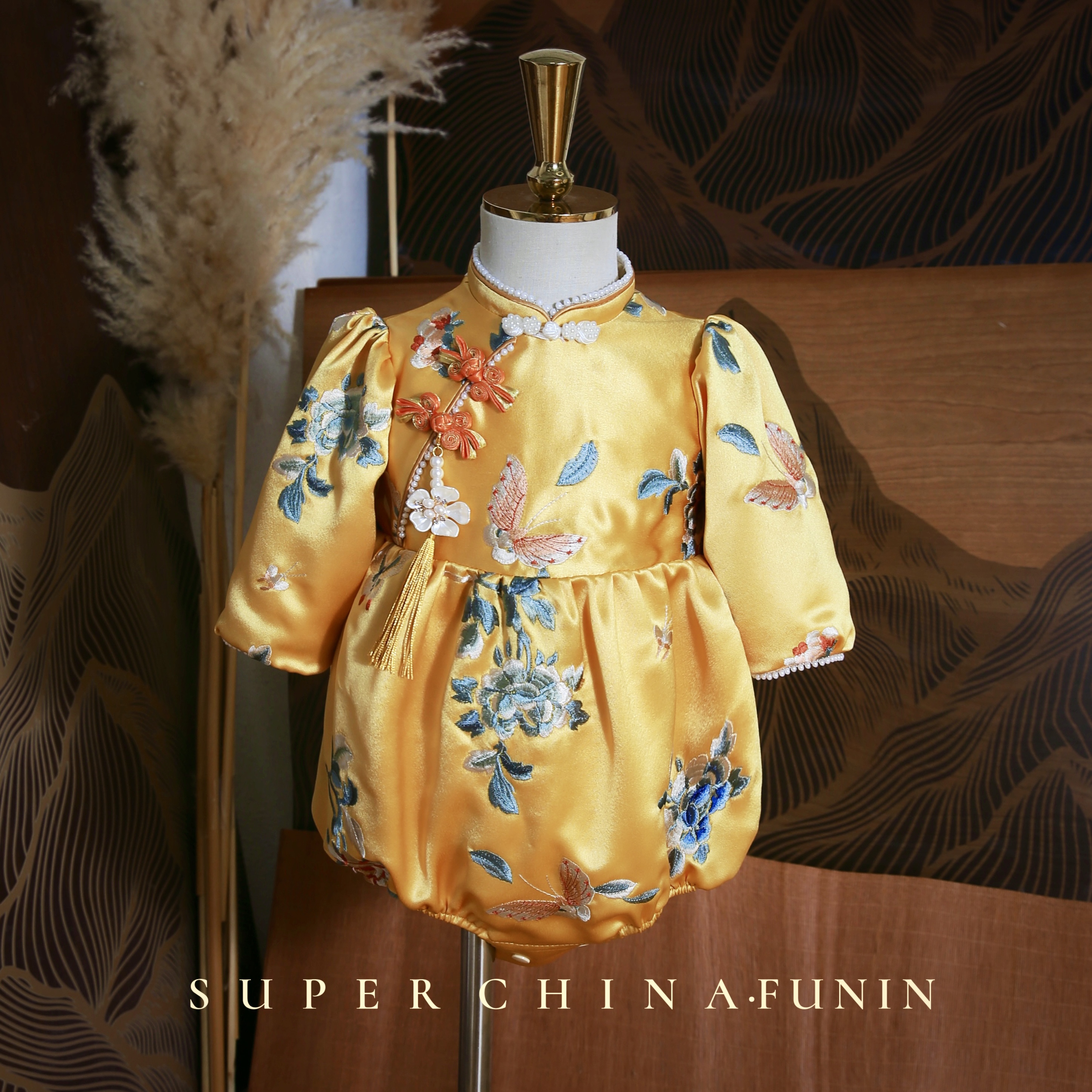 funin中式唐装定制真丝醋酸女宝