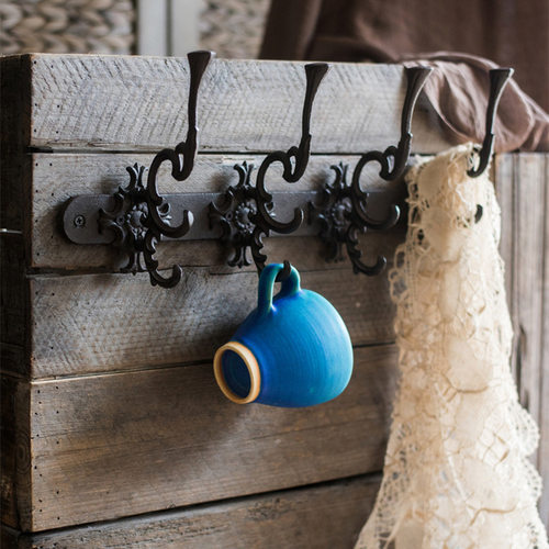 北欧复古铸铁工艺品铁艺衣帽挂钩壁饰酒吧杂货花园园艺用品装饰