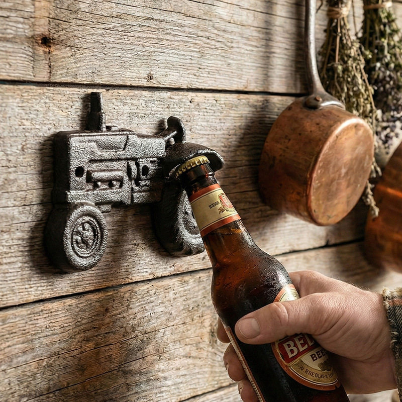 美式复古铸铁摩托车造型墙上啤酒开瓶器壁饰个性家用饮料启瓶器