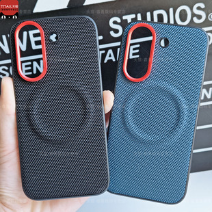 适用红米Turbo5Max手机壳编织纹磁吸Redmi红米Turbo5保护套防摔Turbo5时尚男女新款小米POCO X8Pro新款商务男