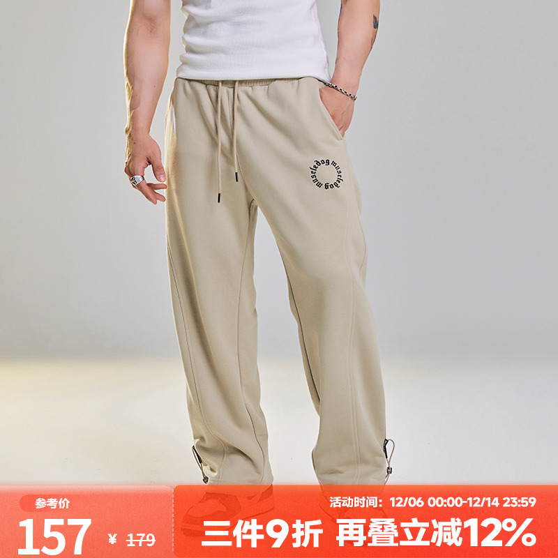 肌肉狗舒适亲肤直筒运动卫裤