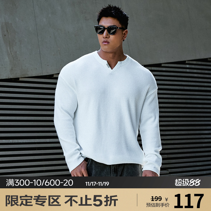 肌肉狗长袖男T恤运动健身