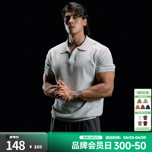 新款 肌肉狗 翻领POLO衫 男夏季 T恤训练健身衣服 宽松休闲运动短袖