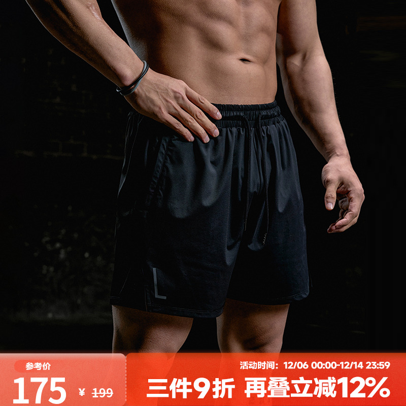 肌肉狗美式印花宽松透气运动短裤