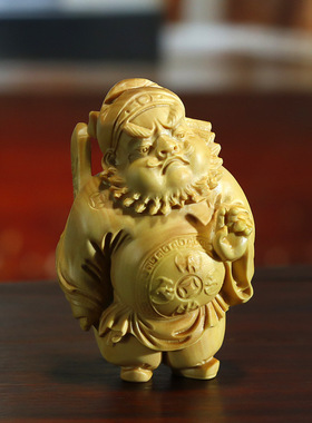 黄杨木雕福天师钟馗人物摆件手把件木质雕刻家居工艺品收藏