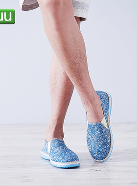 厂家千层底布鞋休闲鞋男士透气防臭低帮鞋牛仔一脚蹬懒人鞋帆布鞋