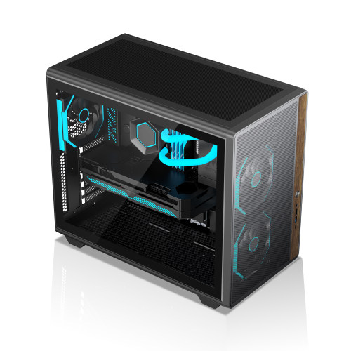 黑石塔星轨X 台式机电脑游戏机箱支持360/240水冷ATX主板TYPE-C