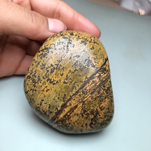 自然正品 药王石高货手把件收藏级394克0580强磁养生把把玩原生态