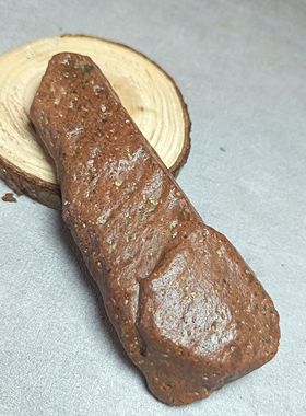 多宝角砾岩原石原生态手把件收藏小摆件自然形状橙色272克10265