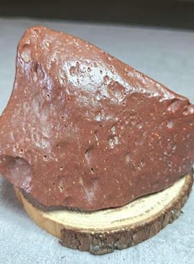 多宝角砾岩原石原生态手把件收藏小摆件自然形状橙色530克10259