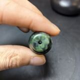 新款西藏药王石真品绿色九眼天珠藏玉65*20项链吊坠锁骨1143