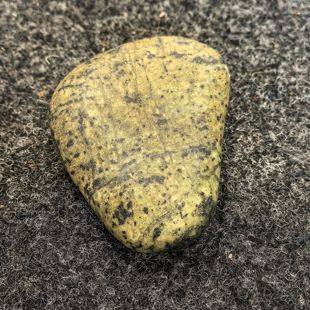 西藏药王石原石手把件平整片状原石8 7厚度2cm形状少见磁好1019