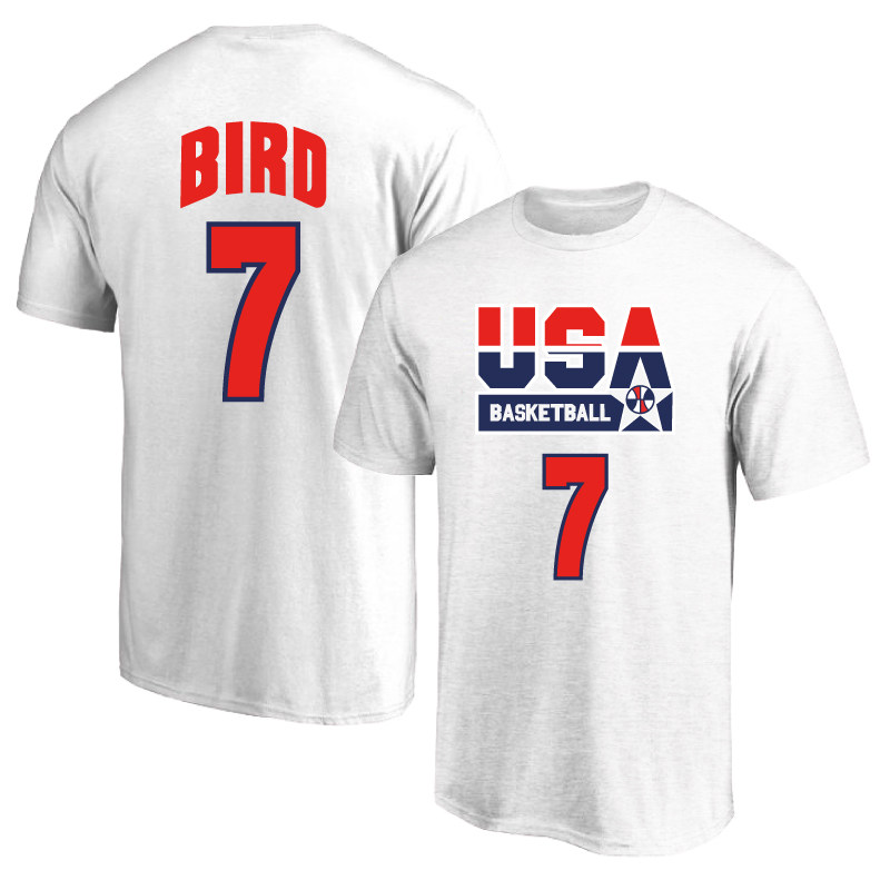 92年美国篮球梦之队7号拉里伯德球衣训练服纯棉短袖T恤运动半袖衫在类目 男装, T恤中 - 来自Buy2taobao.com提供专业的淘宝代购服务