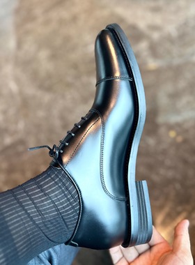 PT内增高T29B开边珠黑色三接头真皮牛津鞋圆头正装鞋2025新款男鞋