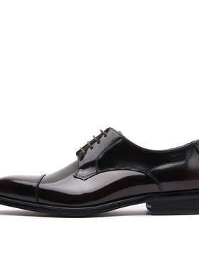 T46B黑色比鞋系带真皮婚鞋流行男款爆款2025新款夏百搭正装鞋男鞋