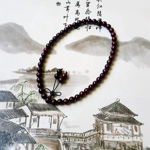 小叶紫檀49颗佛珠手串