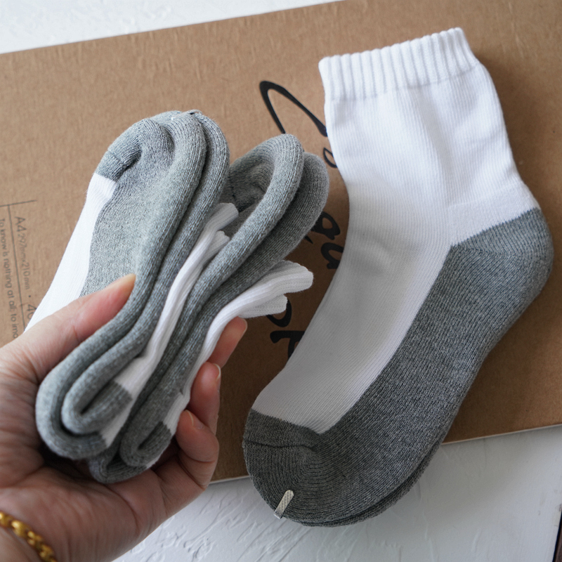 秋冬白色袜子女毛巾袜