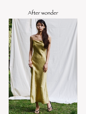 夏季吊带长裙收腰气质高级感