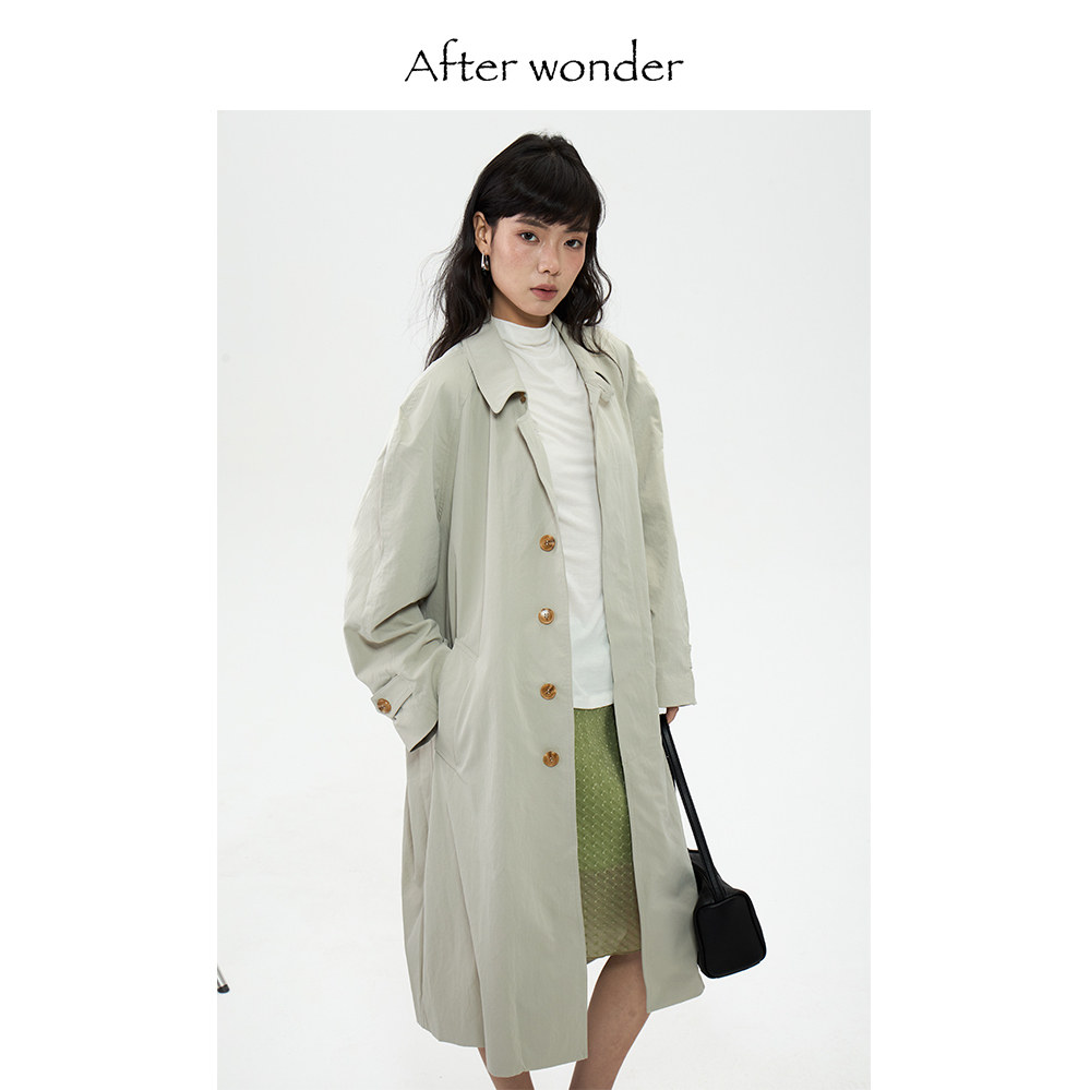 Afterwonder女作家系列经典风衣 百搭中长款外套简约高级慵懒随性