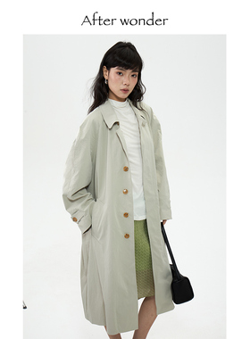 Afterwonder女作家系列经典风衣 百搭中长款外套简约高级慵懒随性