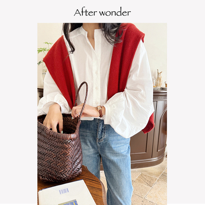 afterwonder女作家白衬衫经典升级 时髦百搭显瘦法式优雅小众设计