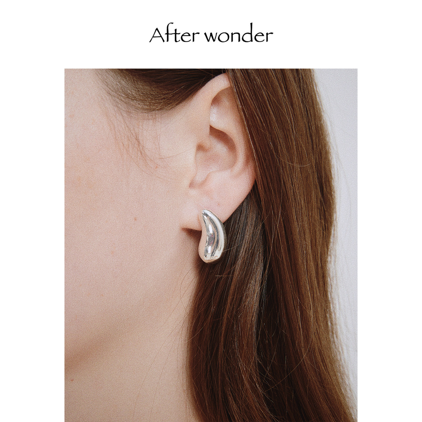 Teardrop Earring 1960S vintage 925纯银日常百搭泪滴造型耳环