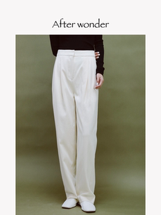 升级返场 阔腿裤 米白色显瘦高腰 After 裤 经典 休闲西装 Wonder
