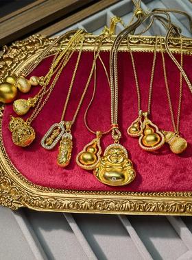 葫芦项链铜镀金新年金刚杵貔貅