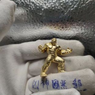 A2漫威漫画细节迷你绿巨人无敌浩克纯铜雕像摆件复仇者联盟手办模