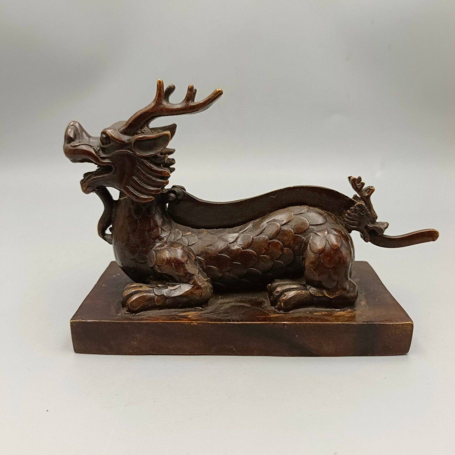 铜摆微缩龙头铡刀小号文摆古玩铜器收藏铜摆件长14厘米无情斩情丝