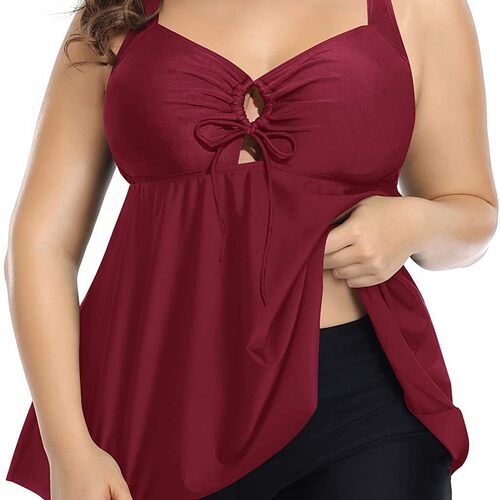 Women’s Two-piece Split Swimsuit, Plus-size Swimwear, Tummy