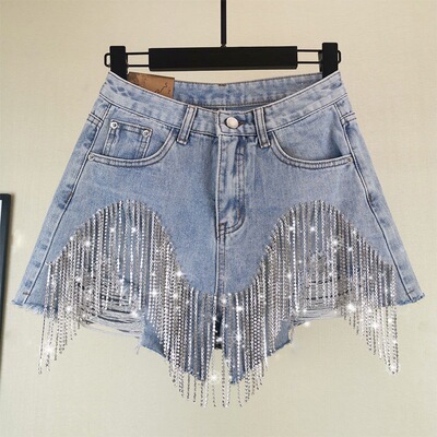 Women's Shorts Rhole Pearl Sexy Women Denim Shorts Women