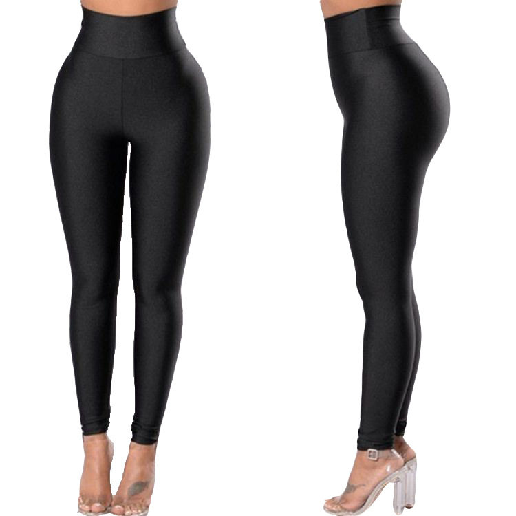High Waist High Elastic Leisure Sports Yoga Running Yi Leggi - 实物图