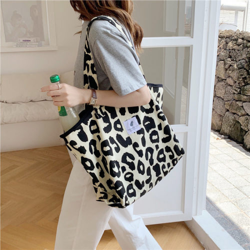 16291 Western-style Leopard Print Tote Large Capacity Animal