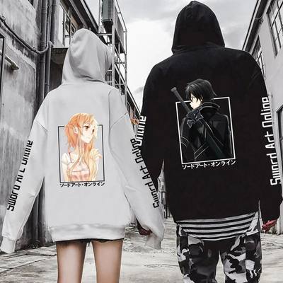 Sword Art Online Anime Plus Size Hoodie Kirito And Asuna Men