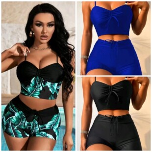 2026 Swimwear Ladies Sexy Split Tight High Waist Belly verin